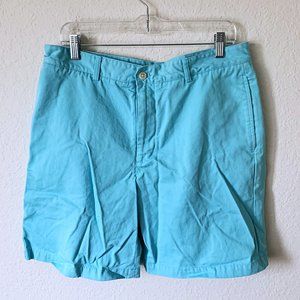 Vineyard Vines CLUB SHORT Flat Front Chino Shorts Bright Blue Size 34 Men's